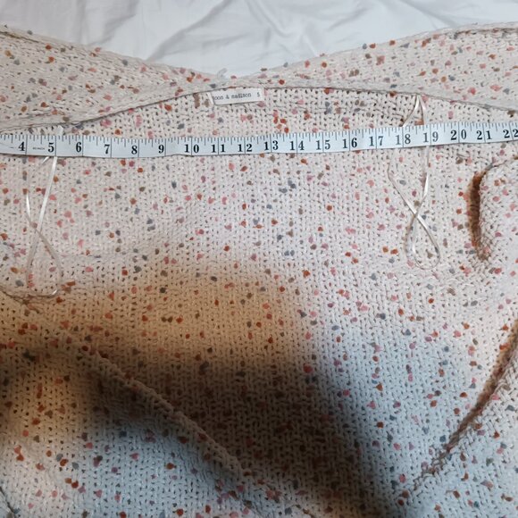 Moon & Madison (Size S) Oversized multicolor popcorn, confetti cardigan/sweater - Picture 6 of 8